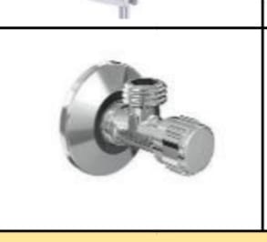 ANGLE VALVE IN POLISHED CHROME